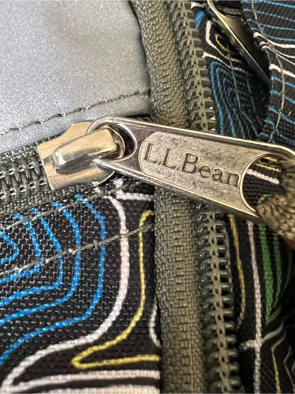 LL Bean Geometric Pattern Backpack - Picture 10 of 12